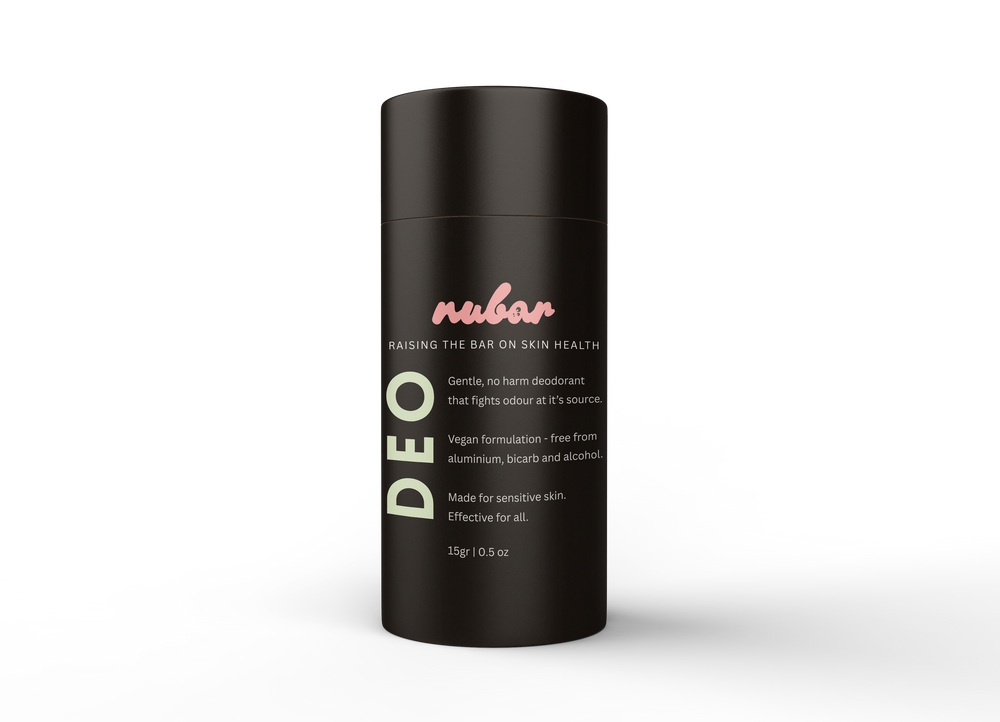 Nubar natural deodorant 15gr tube on transparent background
